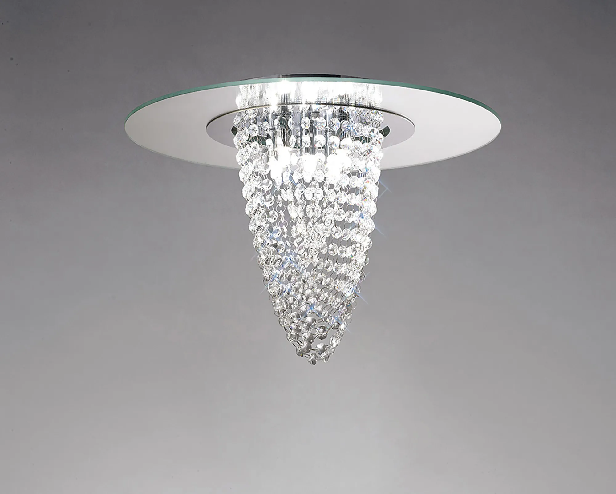 IL31460  Oberon Crystal  Flush Ceiling 5 Light